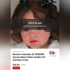 ✨️🎉SOLD🎉✨️on Another Platform - Realistic Adorable 26" REBORN Toddler